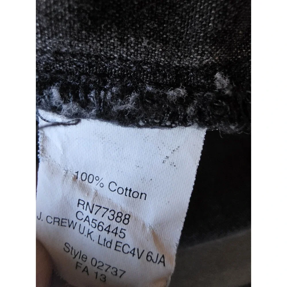 J. Crew Denim Shirt Women XS Black Cotton Long Sleeve Collared Button-Down